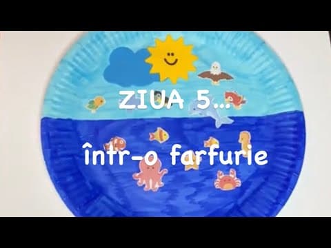 „Creatia" – „Ziua a cincea"„… intr-o farfurie" (lucru manual)