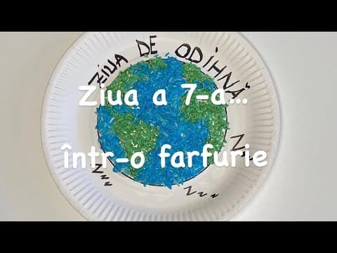 „Creatia" – „Ziua a saptea"… intr-o farfurie? (lucru manual)