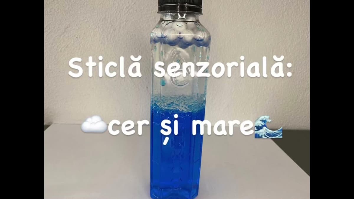 Sticla senzoriala: ☁️cer si mare? (lucru manual)