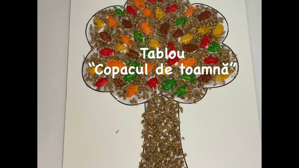 „Tablou" ??„”Copacul de toamna”"?? (lucru manual)